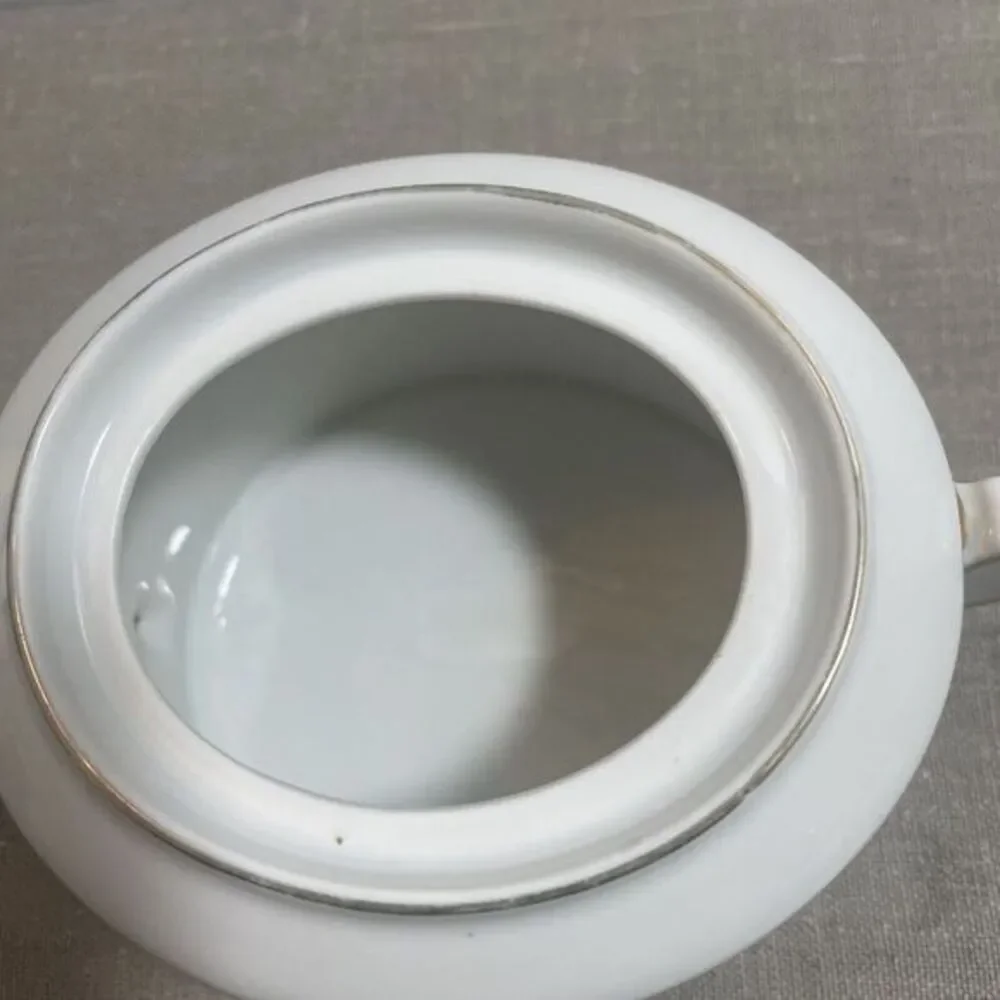 Konig & Co. - Paul‎ Muller Selb - Large Sugar Navy Gold Rimmed Bowl w/Lid - Picture 3 of 6